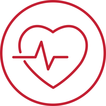 a heart with a heartbeat in the middle