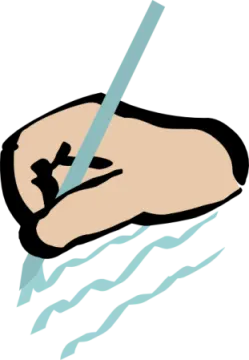 a person's hand holding a pencil