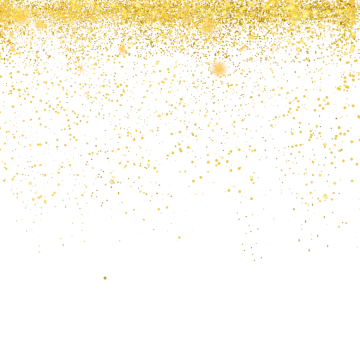 a white background with gold glitters