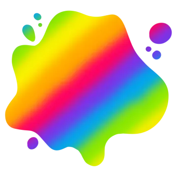 an image of a rainbow colored paint