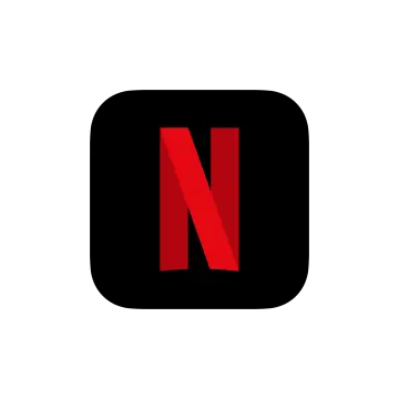 a black and red letter n logo