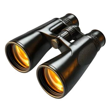 a pair of binoculars on white background
