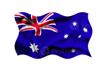 the flag of australia on a white background