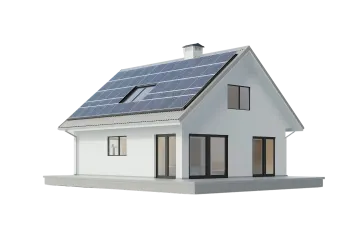a house with solar panels on the roof