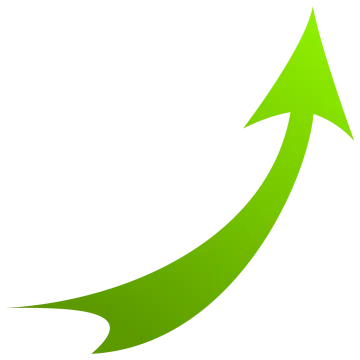 a green arrow pointing up to the right