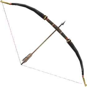 a bow with an arrow on it