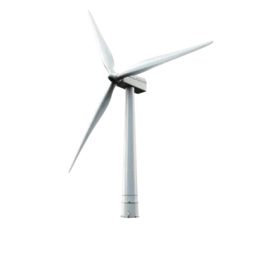 a wind turbine on a white background