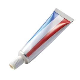 a tube of red, white and blue paint