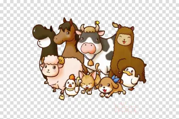 a group of cartoon animals, hd png