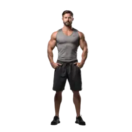 a man standing with his hands on his hips