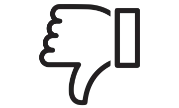 a thumbs up icon on a white background