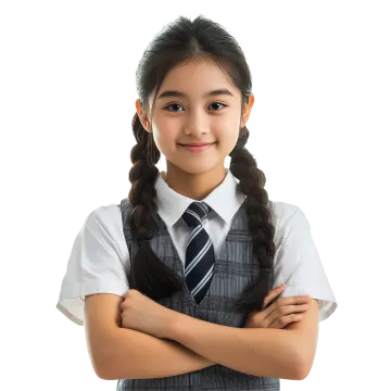 a little girl with her arms crossed