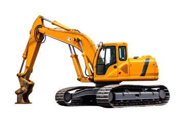 a yellow and black construction vehicle