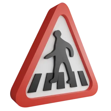 a road sign with a person walking on it