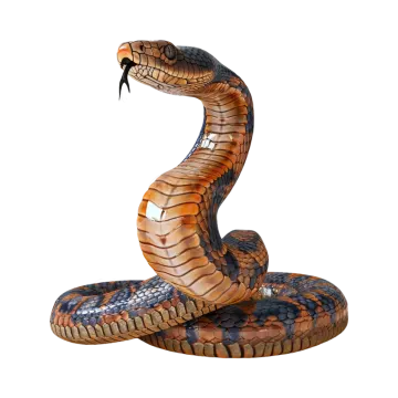 a brown snake on a white background