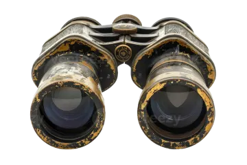 a pair of binoculars on a white background