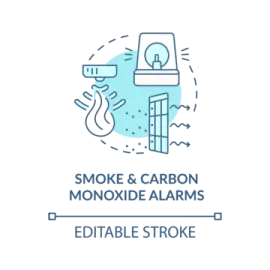 the smoke and carbon logo on a white background