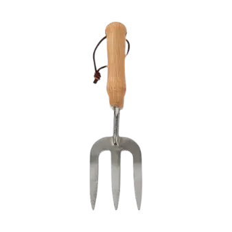 a shovel with a wooden handle