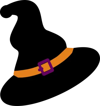a witch hat on a white background