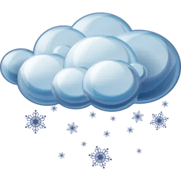 a cloud with snowflakes on it