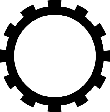 a black and white image of gears