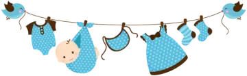 a baby boy's clothes hanging on a line