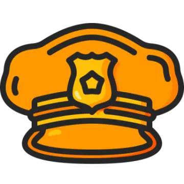 an orange hat with a star on it