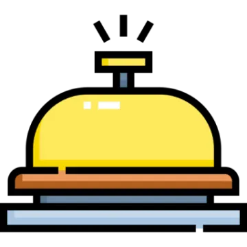 a yellow bell on a white background