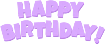 a purple birthday card with the words happy birthday
