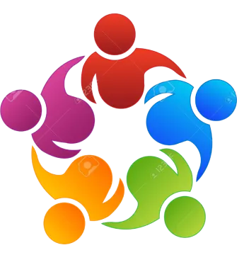 a group of people holding hands in a circle
