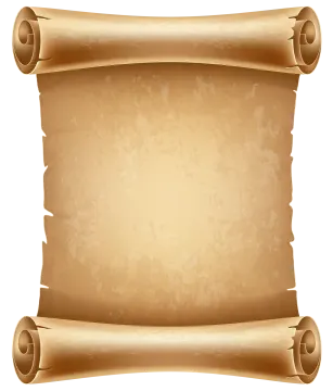 an old scroll on a white background