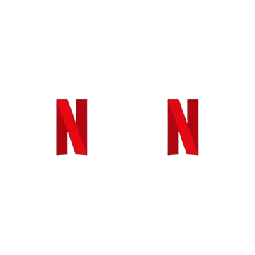 a black and red logo with the letter n