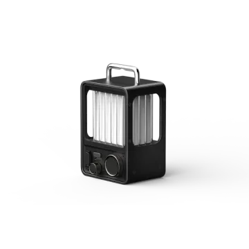 a black and silver lantern on a white background