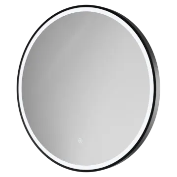 a round mirror on a white background