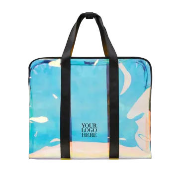 a blue and white tote bag with the words you are