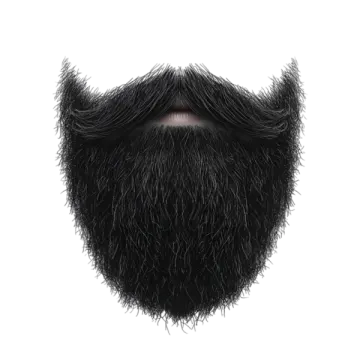 a close up of a man's beard