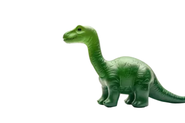 a green dinosaur toy on a white background