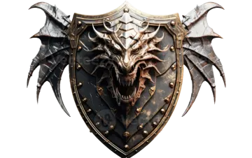 an image of a shield with a dragon on it