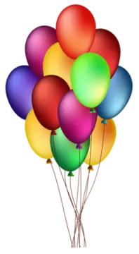 a bunch of balloons on a white background