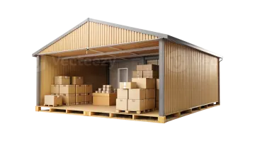 a house with cardboard boxes on the floor