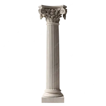 a white marble column on a pedestal