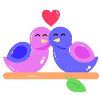 a couple of birds sitting on top of a branch