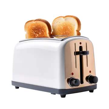 a toaster with two slices of bread on it