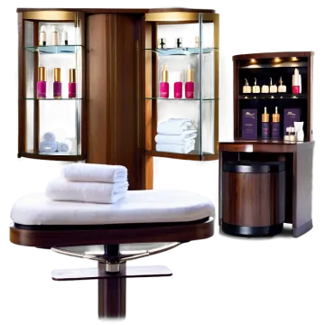 a wooden cabinet with glass doors and shelves