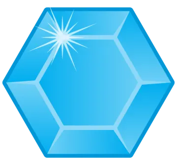 a blue pentagon with a star in the middle