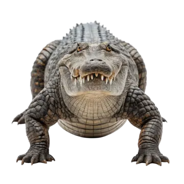 an alligator with its mouth open