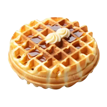 a wa with syrup on top of it