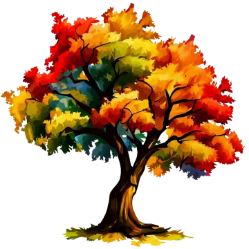 an autumn tree with colorful leaves