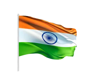 the indian flag on a white background