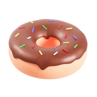 a donut with chocolate frosting on it